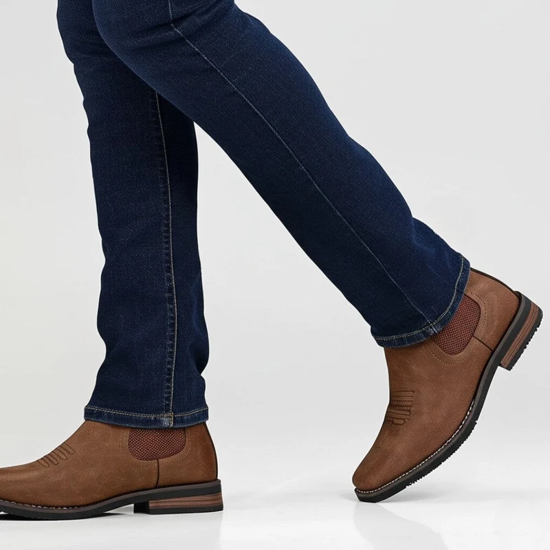 Elias | Herren Chelsea Boots Zeitlose Slip-On Stiefel mit Elastikeinsatz