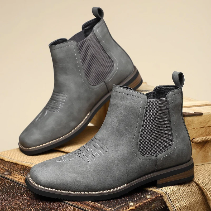 Elias | Herren Chelsea Boots Zeitlose Slip-On Stiefel mit Elastikeinsatz