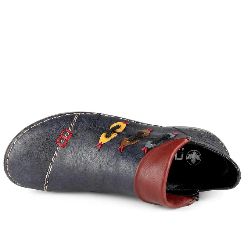 Rieker Slip On Elasticated Boots - RKR44502 / 329 729 - Navy