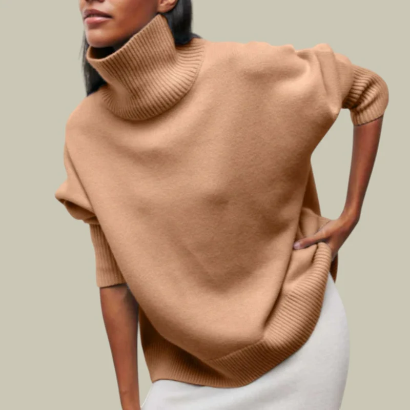 Stefanie | Locker Geschnittener Rollkragenpullover für Damen