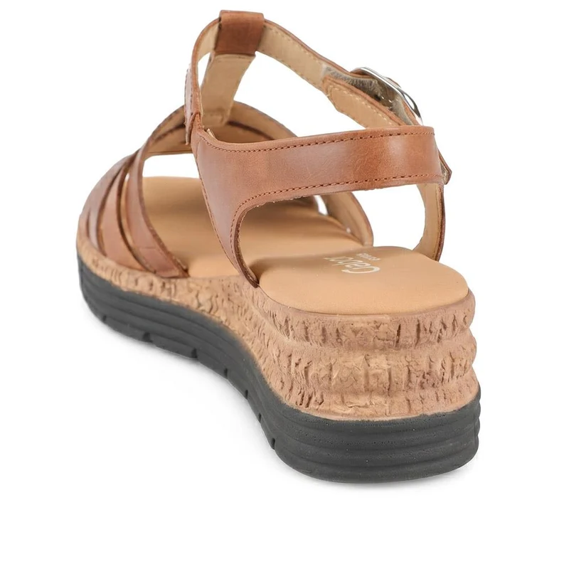 Gabor Leather Buckle Fasten Sandals - GABC44512 / 330 260 - Brown