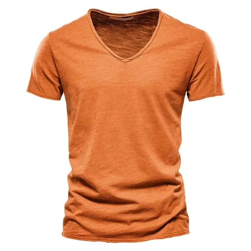 Sebastian | Herren Kurzarm V-Ausschnitt Slim-Fit T-Shirt knitterfrei
