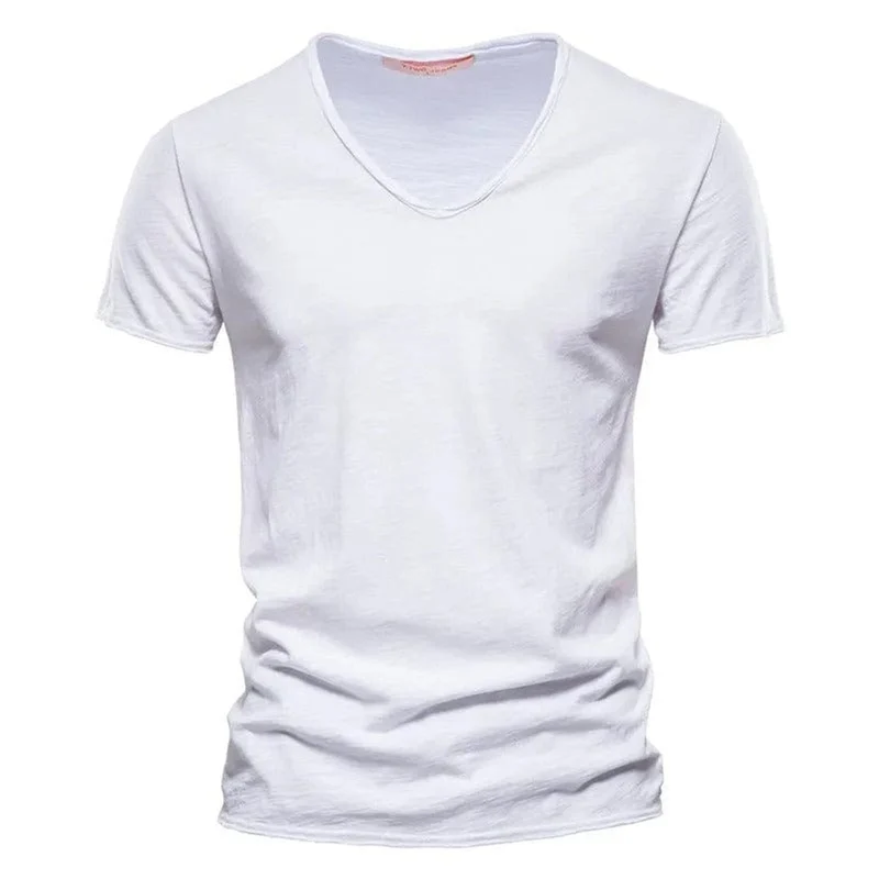Sebastian | Herren Kurzarm V-Ausschnitt Slim-Fit T-Shirt knitterfrei