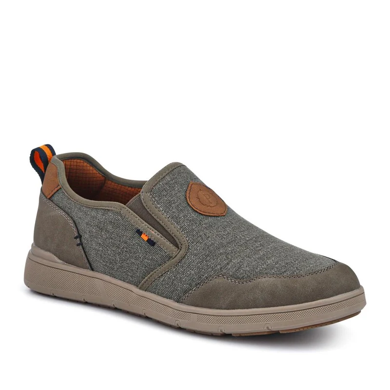 Elasticated Fabric Slip-Ons - GANG41006 / 327 573 - Khaki Multi