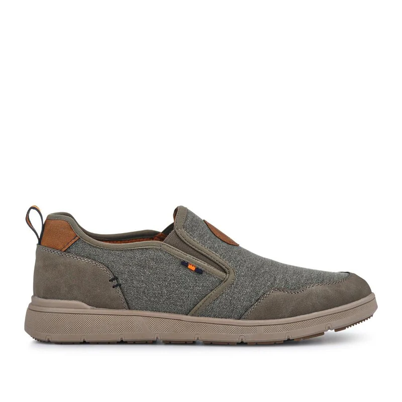 Elasticated Fabric Slip-Ons - GANG41006 / 327 573 - Khaki Multi