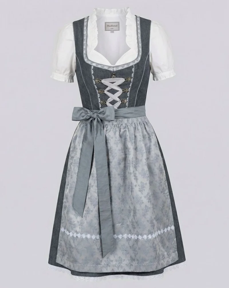 Charlotte | Oktoberfest Dirndl-Kleid Damen Traditionelles 3-teiliges Trachten-Set