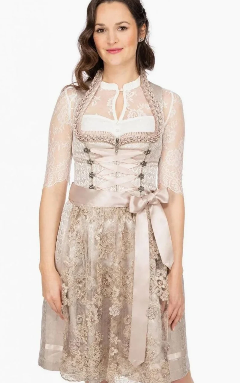 Johanna | Oktoberfest Dirndl Trachtenkleid mit Spitzenschürze Damen