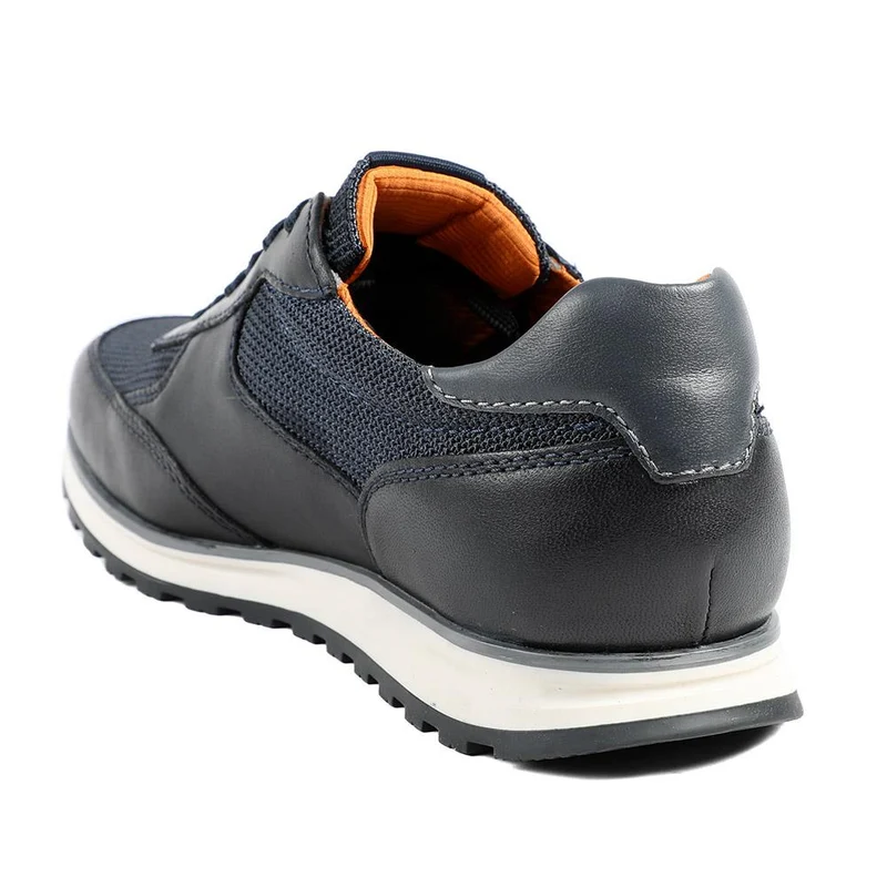 Bugatti Leather Lace Up Trainers - BUG43511 / 328 753 - Navy