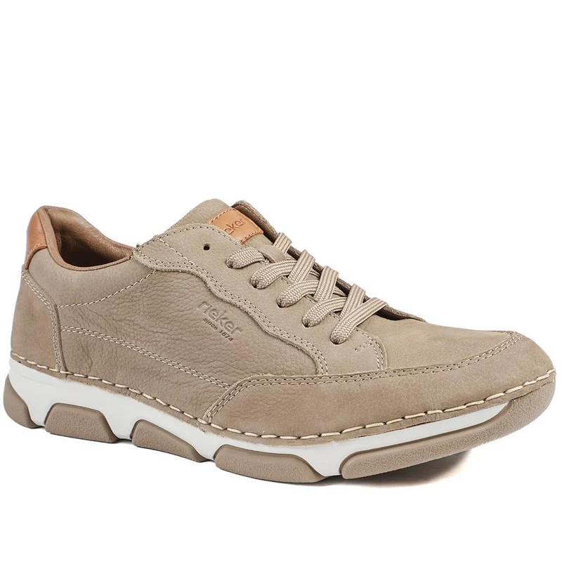 Rieker Wide Fit Leather Lace Up Trainers - RKR43508 / 328 976