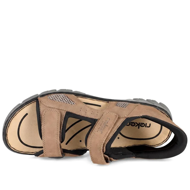 Rieker Leather Adjustable Walking Sandals - RKR43060 / 330 544 - Brown