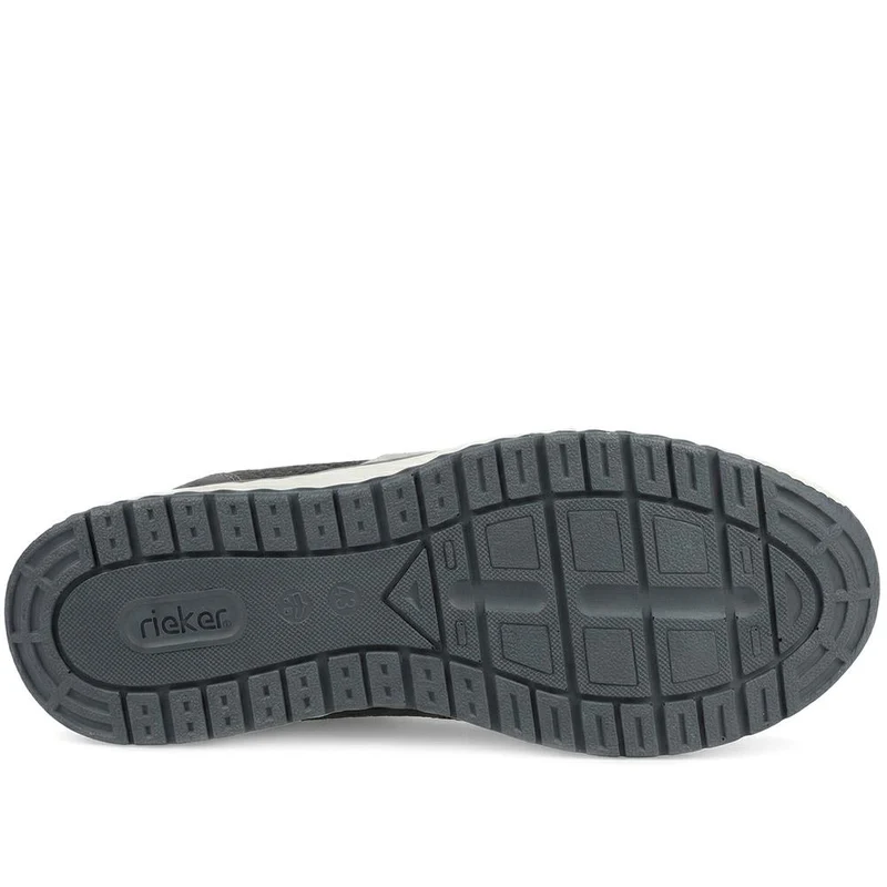 Rieker Leather Zip & Lace Trainers - RKR43512 / 328 771 - Navy