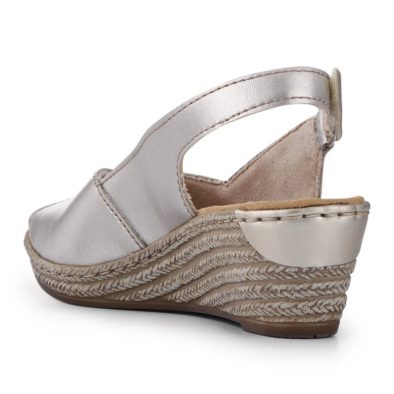 Smart Leather Slingback Sandals - RKR41537 / 327 287 - Gold