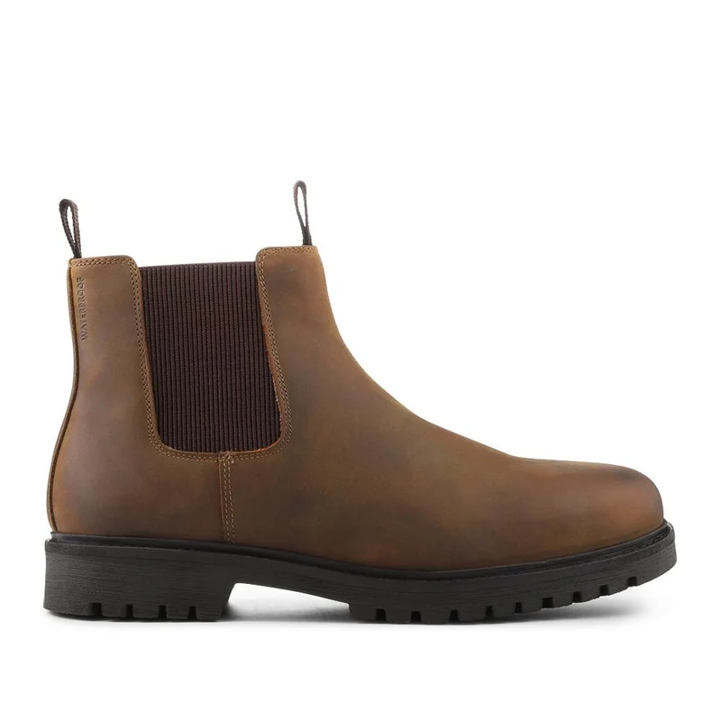 Hamburg Leather Waterproof Chelsea Boots - HAMBURG / 327 847 - Tan
