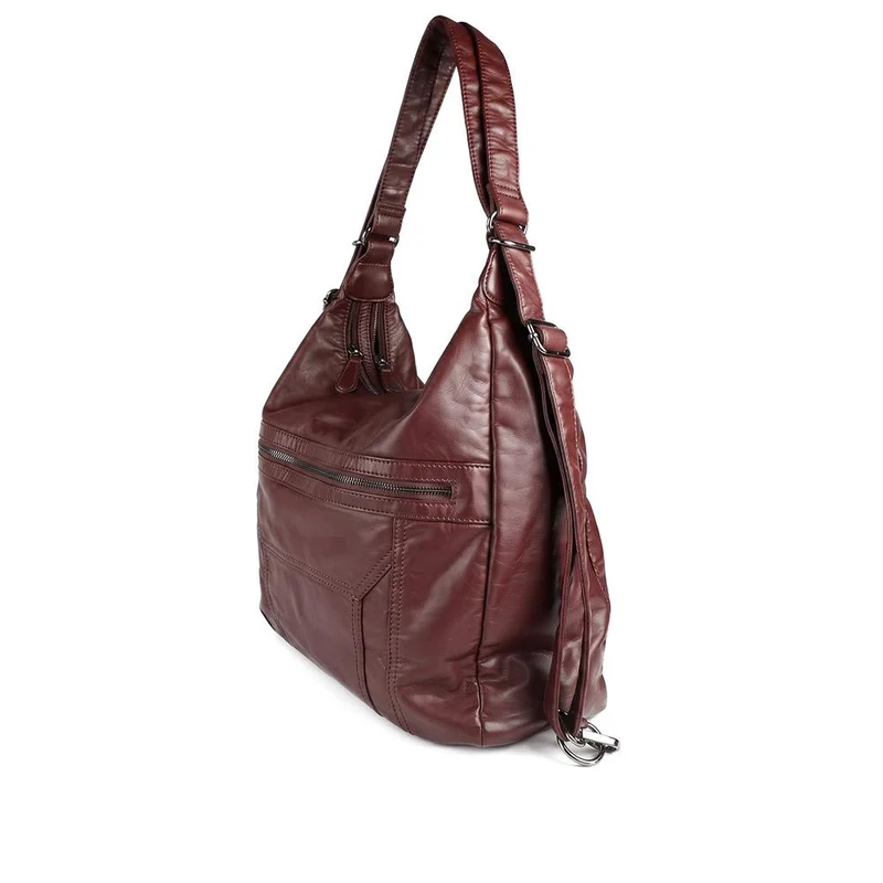 Convertible Shoulder Bag Backpack - WAHT40001 / 325 836 - Burgundy