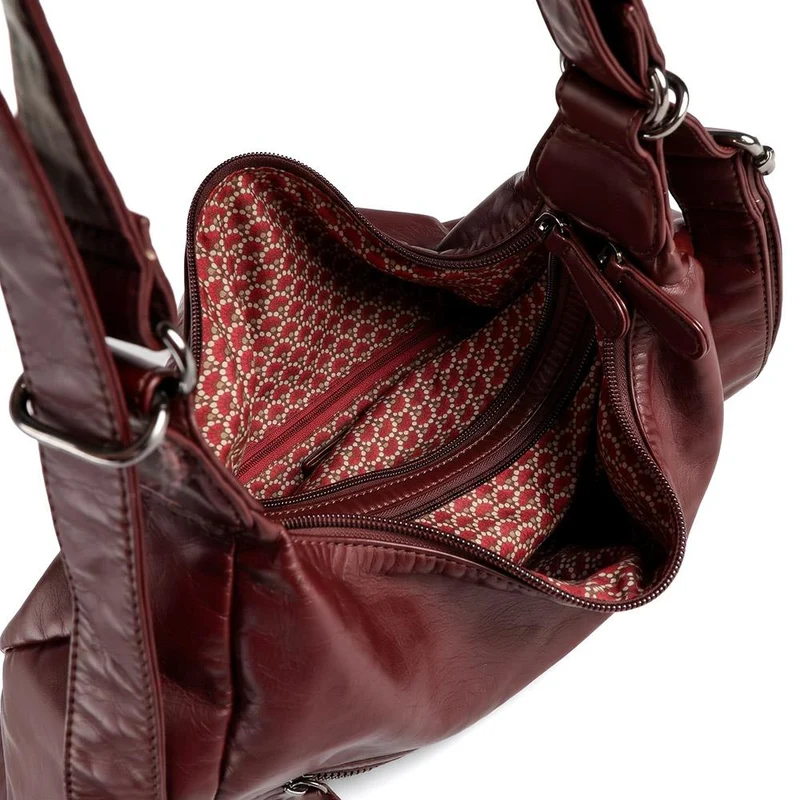 Convertible Shoulder Bag Backpack - WAHT40001 / 325 836 - Burgundy