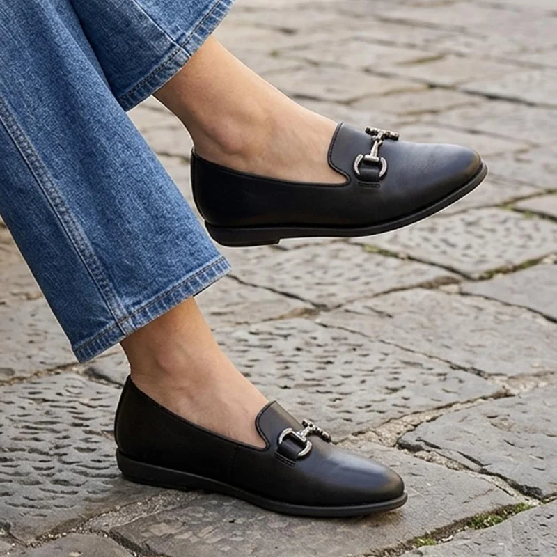 Elegant Wedge Loafers - UPSKY43001 / 329 004 - Black