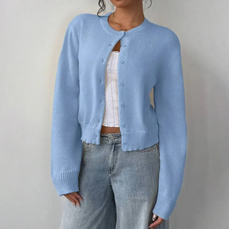 Bettina | Damen Frühlings Cardigan Mit Kragen Und Knöpfen