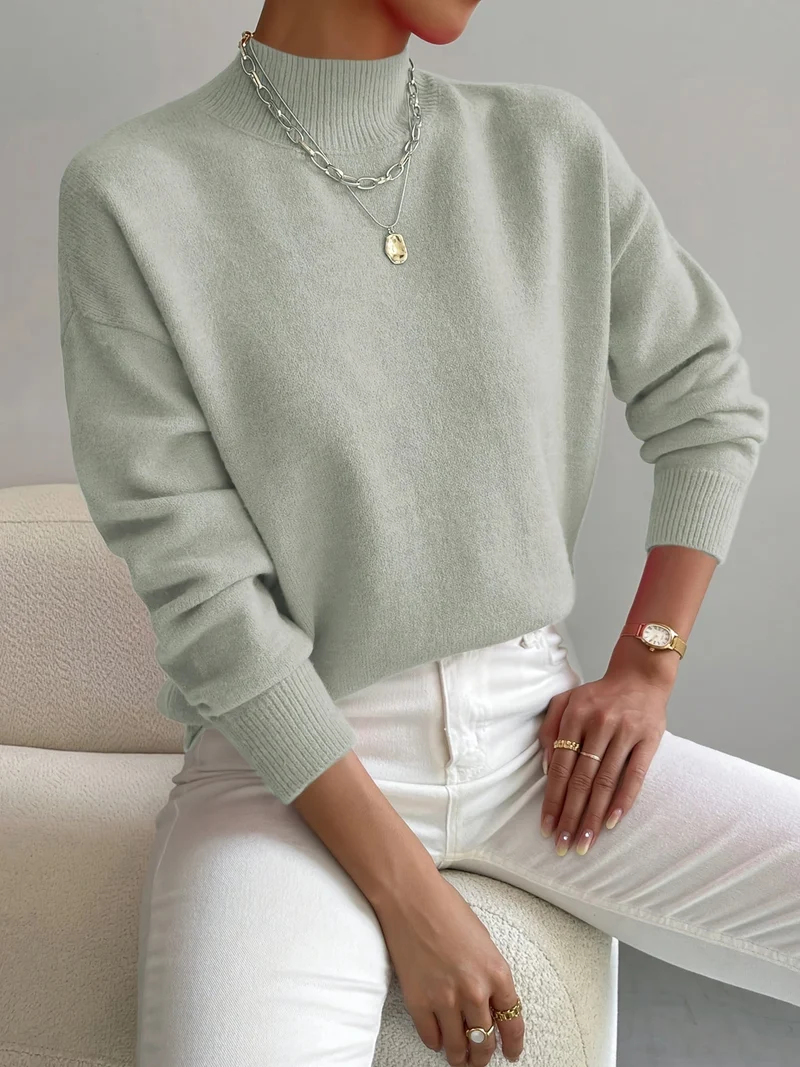 Elke | Damen Eleganter Rollkragenpullover