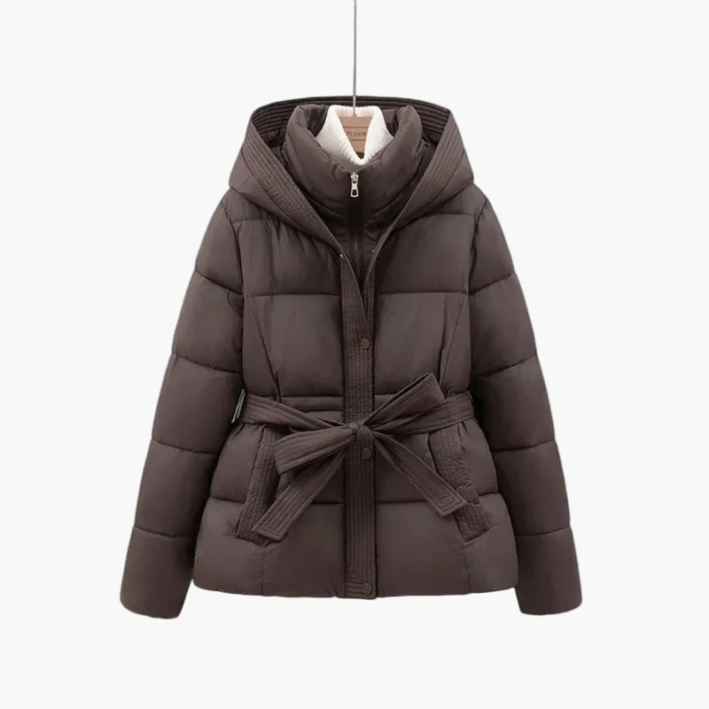 Isabella | Damen Winter Pufferjacke mit Gürtel und Warmem Futter