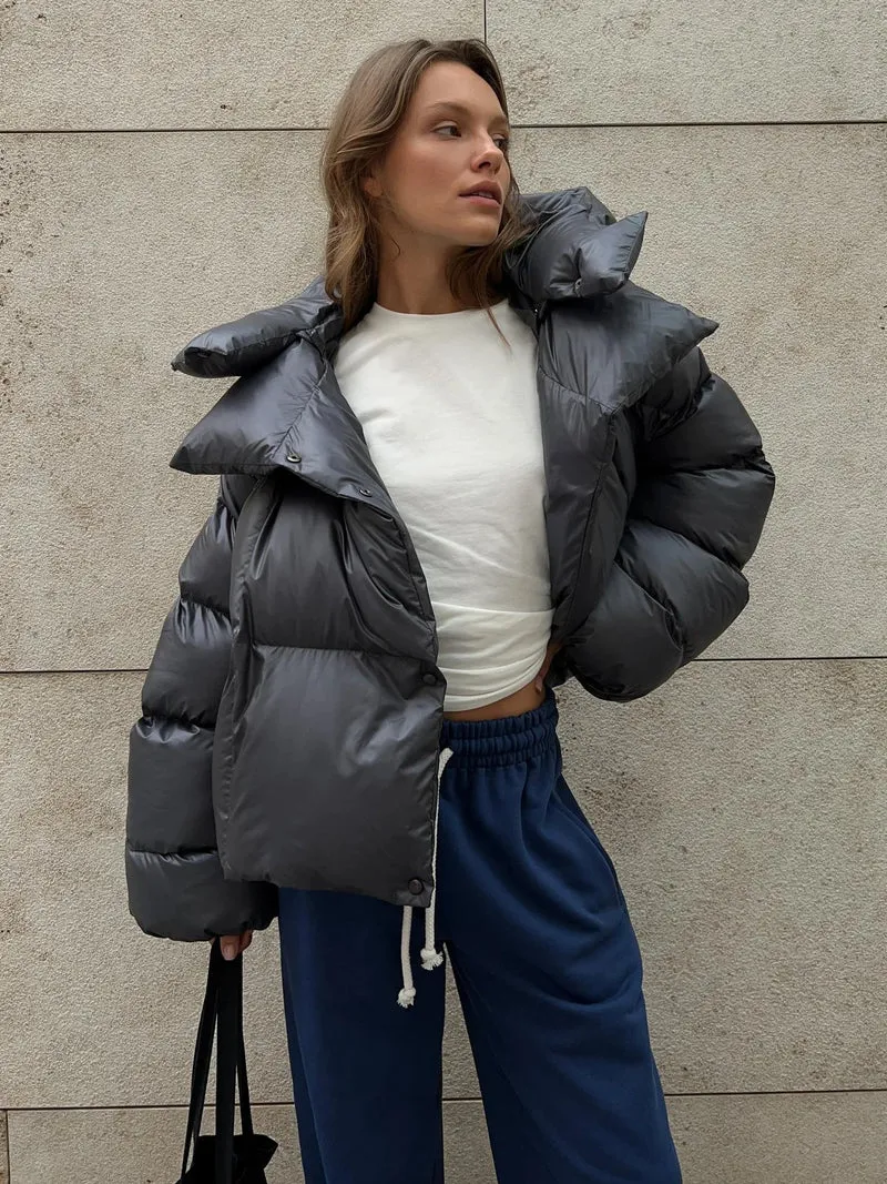 Emilia | Damen Winter-Übergroße Steppjacke