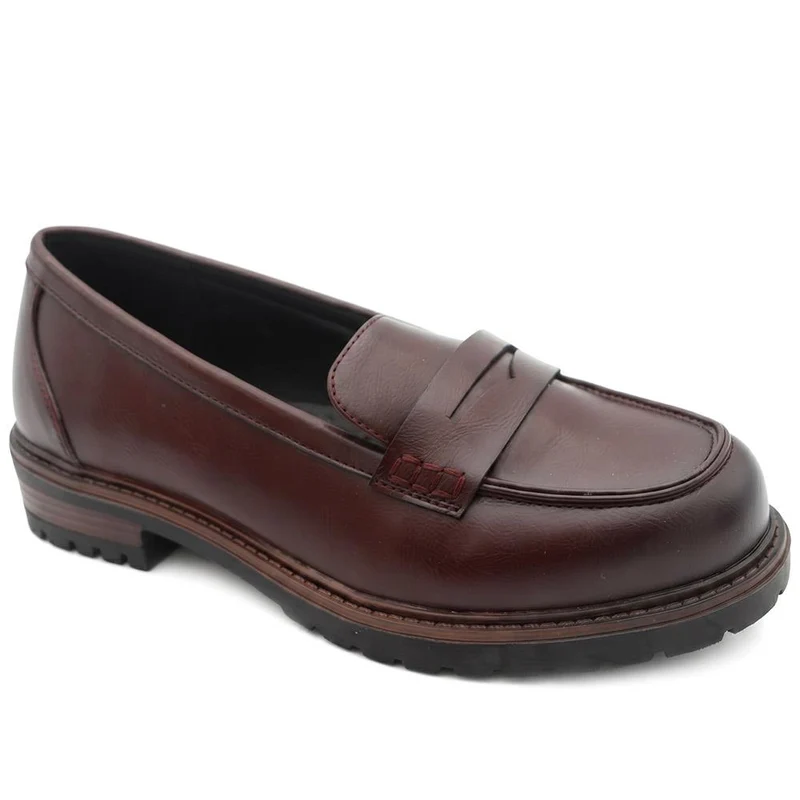 Wide Fit Chunky Sole Penny Loafers - WOIL44017 / 329 718