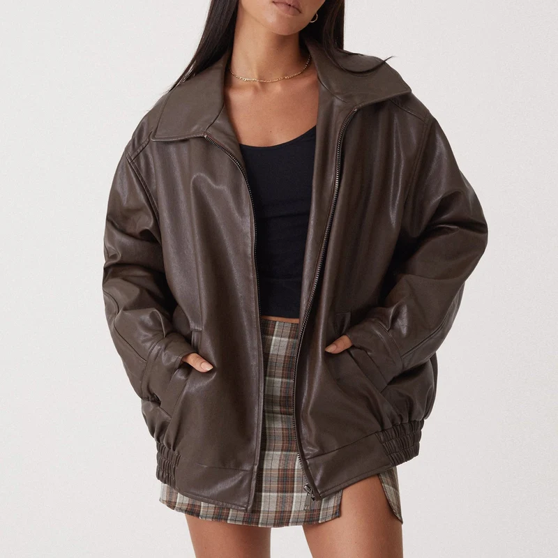 Kerstin | Damen Oversized Zip-Up Jacke im modernen Stil