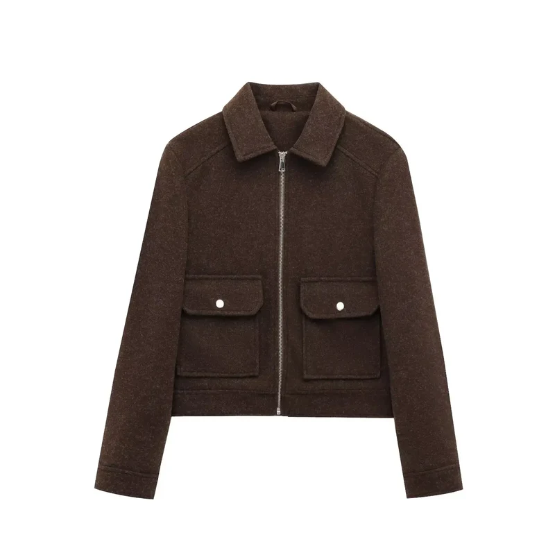 Kerstin | Damen Freizeit-Jacke mit Reißverschluss und Woll-Mix