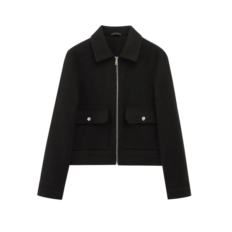 Kerstin | Damen Freizeit-Jacke mit Reißverschluss und Woll-Mix