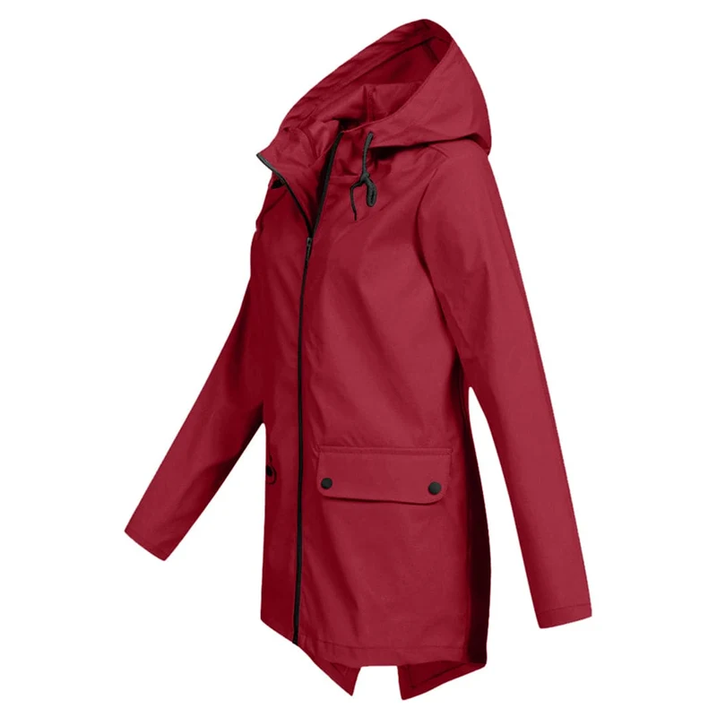 Bettina | Damen Jacke mit Kapuze, Reißverschluss und Fronttaschen