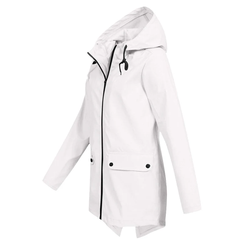 Bettina | Damen Jacke mit Kapuze, Reißverschluss und Fronttaschen