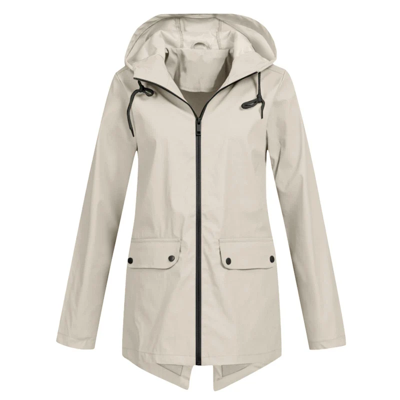 Bettina | Damen Jacke mit Kapuze, Reißverschluss und Fronttaschen
