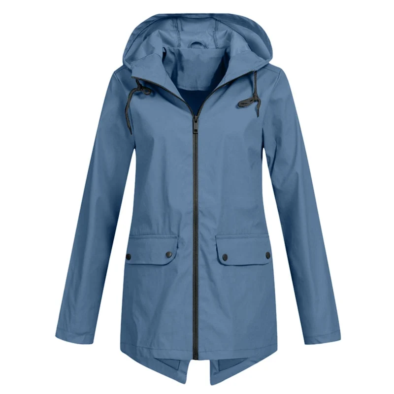 Bettina | Damen Jacke mit Kapuze, Reißverschluss und Fronttaschen