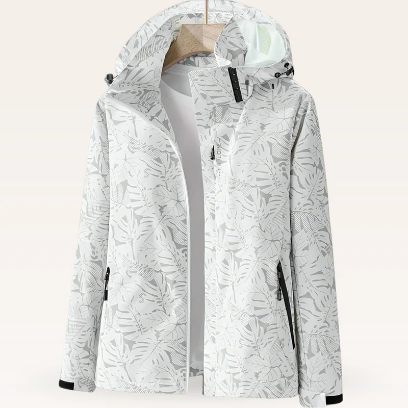 Veronika | Damen Freizeitjacke mit wasserabweisendem Blattmuster