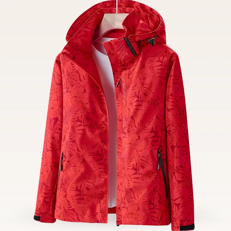 Veronika | Damen Freizeitjacke mit wasserabweisendem Blattmuster