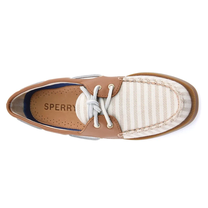 Sperry Authentischer Damen-Bootsschuh mit 2 Ösen | Weiß Natur