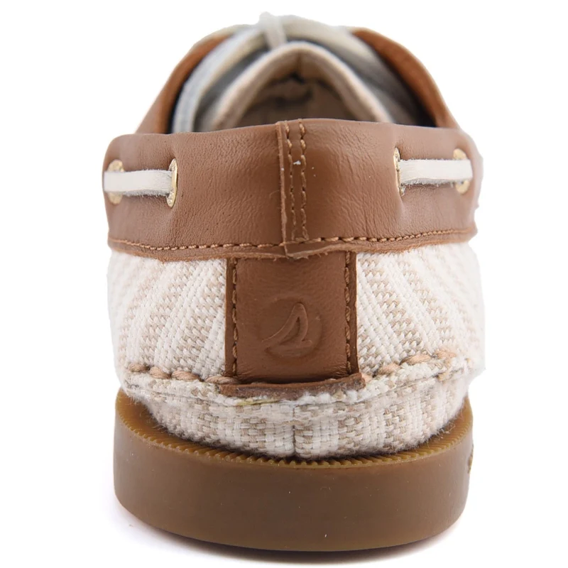 Sperry Authentischer Damen-Bootsschuh mit 2 Ösen | Weiß Natur