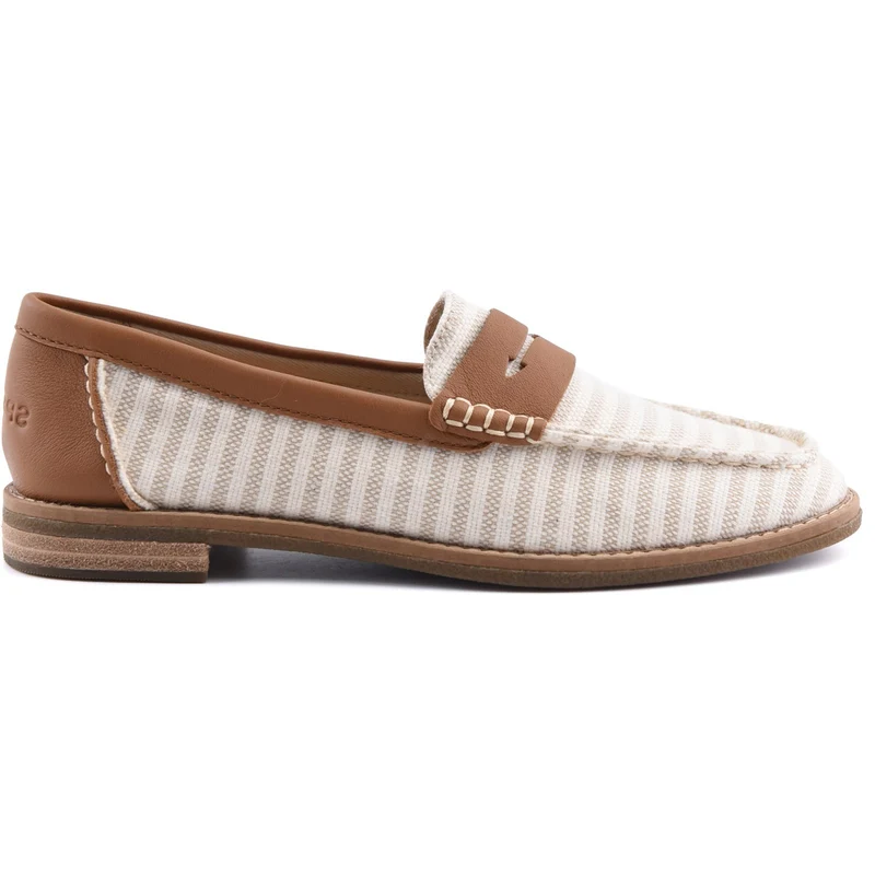 Sperry Damen-Mokassin Port | Weiß Braun