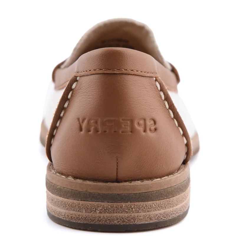 Sperry Damen-Mokassin Port | Weiß Braun