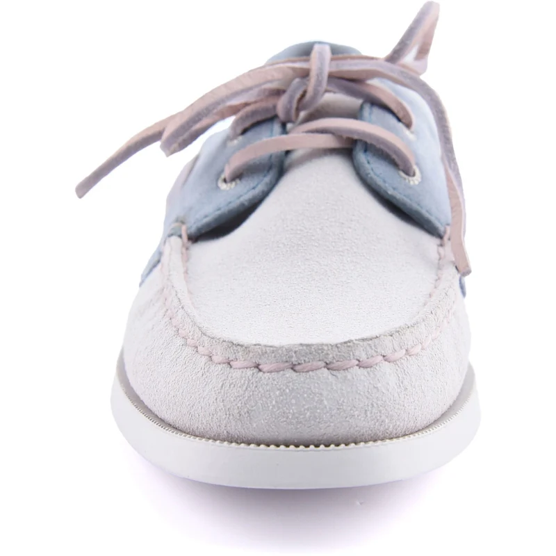 Sperry Authentischer Damen-Bootsschuh mit 2 Ösen | Weiß Blau