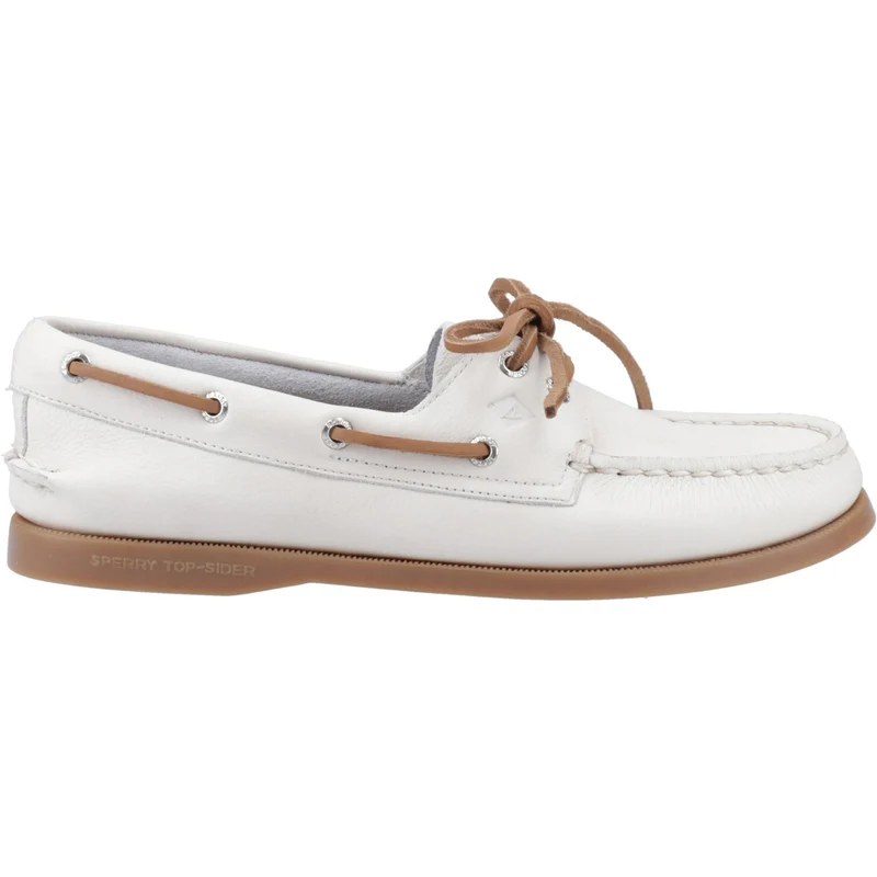 Sperry Authentischer originaler Damen-Bootsschuh mit 2 Ösen | Weißer Gummi