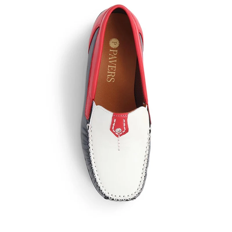 Leather Moccasins - CONT39003 / 325 242 - White Multi