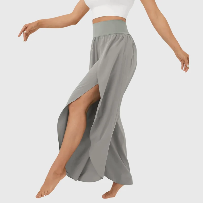 Magdalena | Damen Weit geschnittene Boho-Hose mit Schlitzdesign