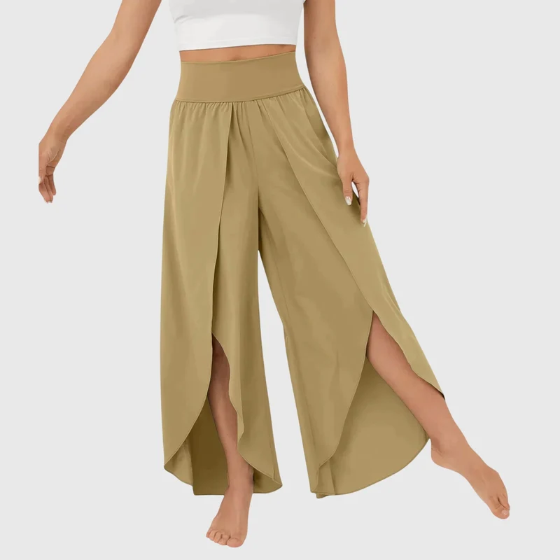 Magdalena | Damen Weit geschnittene Boho-Hose mit Schlitzdesign