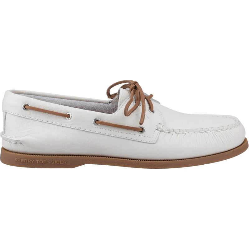 Sperry Authentische Herren-Bootsschuhe mit zwei Ösen | Weiß