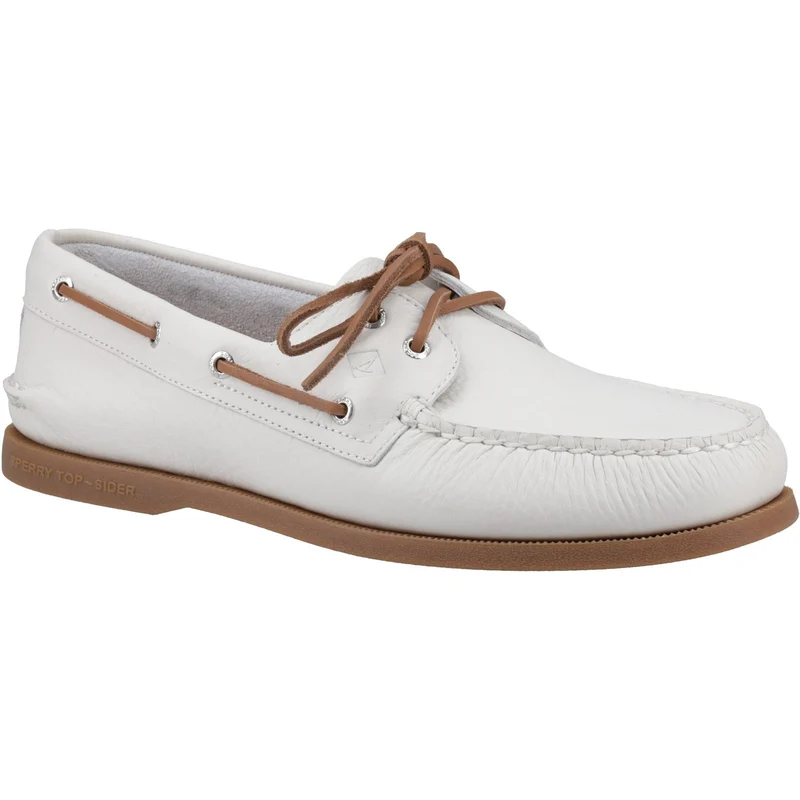 Sperry Authentische Herren-Bootsschuhe mit zwei Ösen | Weiß