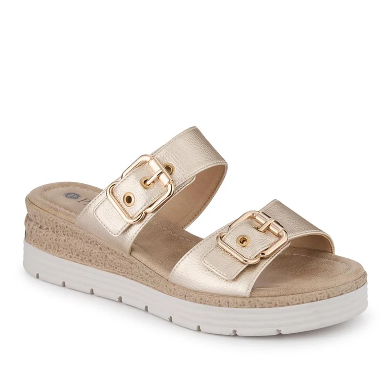 Dual-Buckled Mule Sandals - WOIL41018 / 327 182