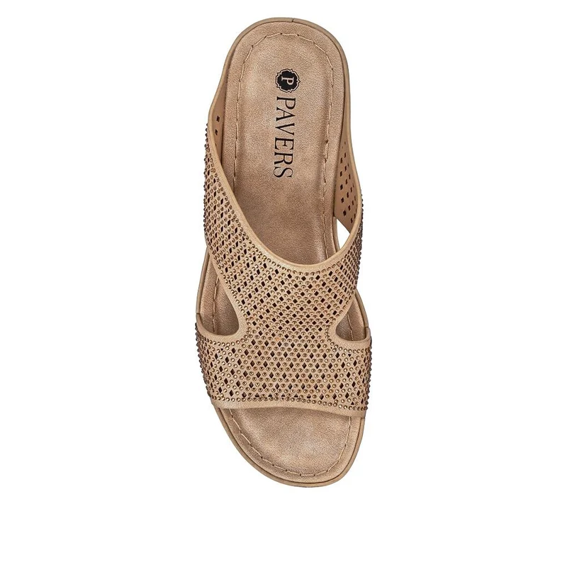 High Wedge Heel Mules - BAIZH41016 / 327 100 - Natural