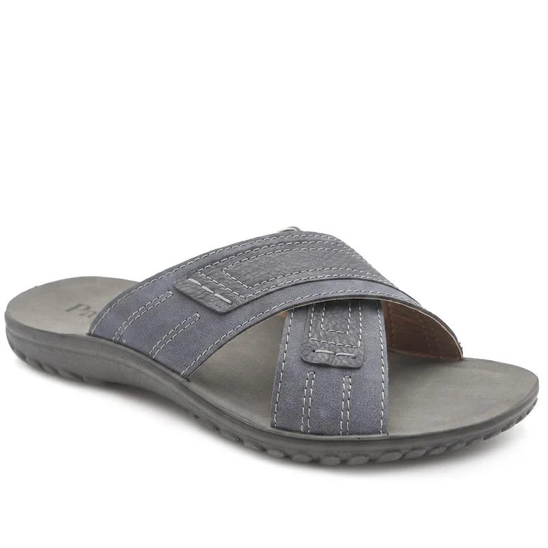 Strappy Cushioned Slip On Sandals - INB43016 / 329 217 - Blue
