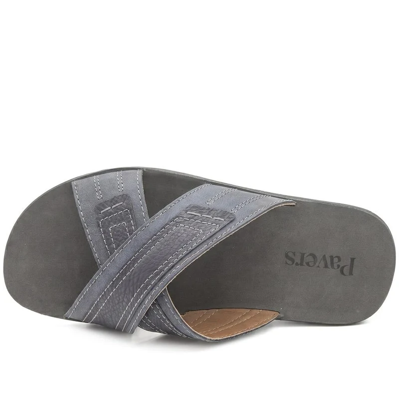 Strappy Cushioned Slip On Sandals - INB43016 / 329 217 - Blue