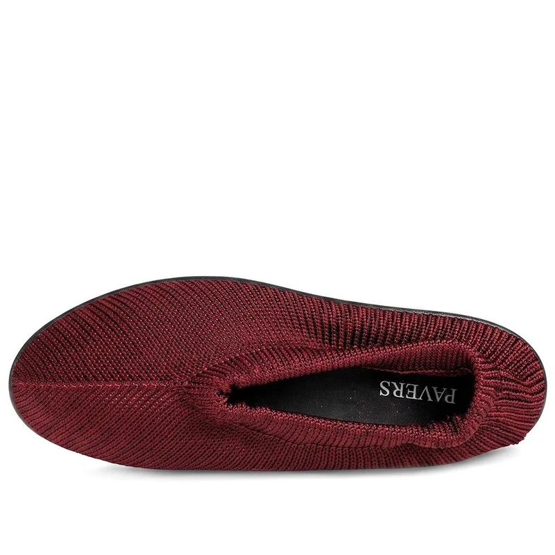 Flexible Fabric Upper Slip On Shoes - PLU44002 / 330 363 - Burgundy